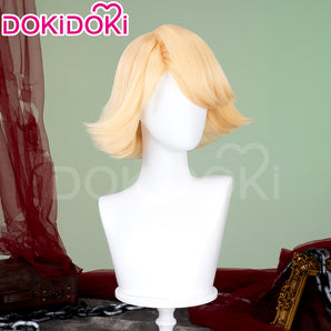 DokiDoki Anime Hell Hotel Cosplay Wig Short Straight Yellow Hair