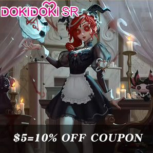$5 Deposit =10% OFF Coupon Dokidoki-SR Game Identity V Cosplay Priestess Fiona Gilman Costume Crimson Skin Idv