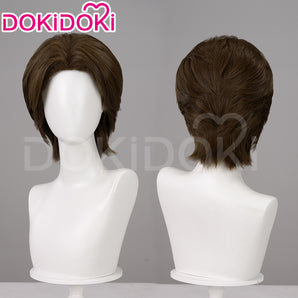 DokiDoki Game Mouthwashing Cosplay Jimmy Wig Short Straight Brown Hair