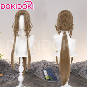 DokiDoki Game Ashes of the Kingdom Cosplay Zhou Yu Cosplay Wig Long Straight Brown Hair Zhouyu Code: Kite