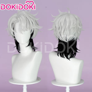 DokiDoki Virtual Idol PLAVE Cosplay Eunho Wig Short Straight Silver Black Hair Do Eunho