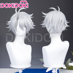 DokiDoki Game Honkai: Star Rail Cosplay Phainon Wig Short Straight White Hair