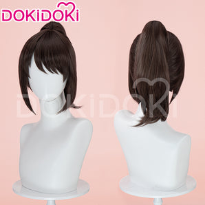 DokiDoki Anime Cosplay Wig Long Straight Black Hair Women