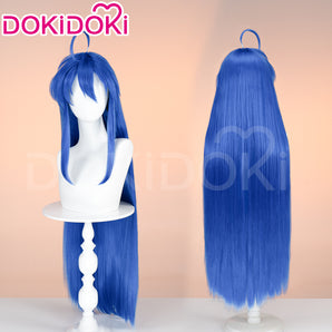 DokiDoki Manga Lucky☆Star Cosplay Izumi Konata Wig Long Straight Blue Hair