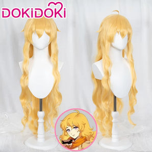 DokiDoki Anime RWBY Cosplay Yang Xiao Long Curly Yellow Cosplay Wig