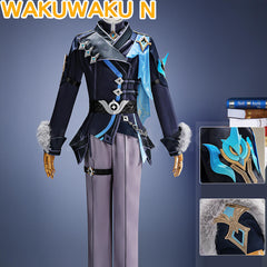Game Genshin Impact Traveler Aether Cosplay Costume 