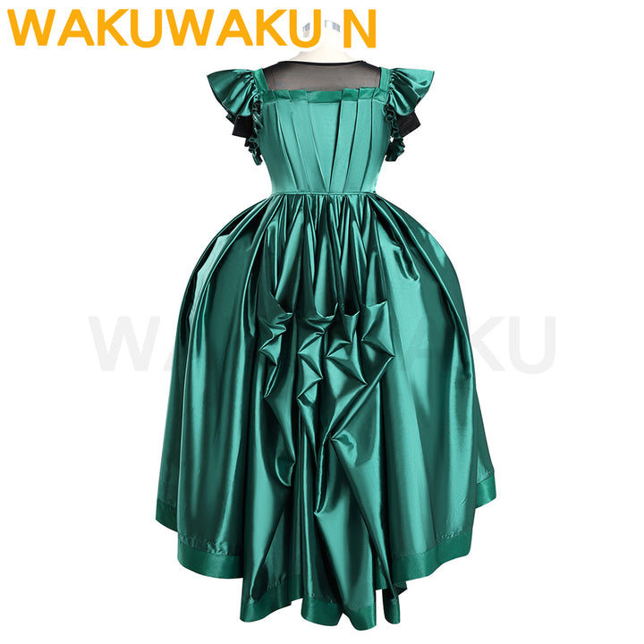 Agnes Cosplay Costume WakuWaku-N Green Evening Gown Dress Wolf girl Cosplay Halloween Women Cosplay