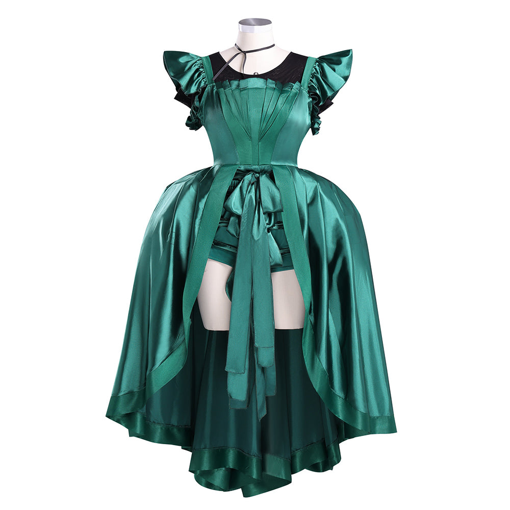 Agnes Cosplay Costume WakuWaku-N Green Evening Gown Dress Wolf girl Cosplay Halloween Women Cosplay