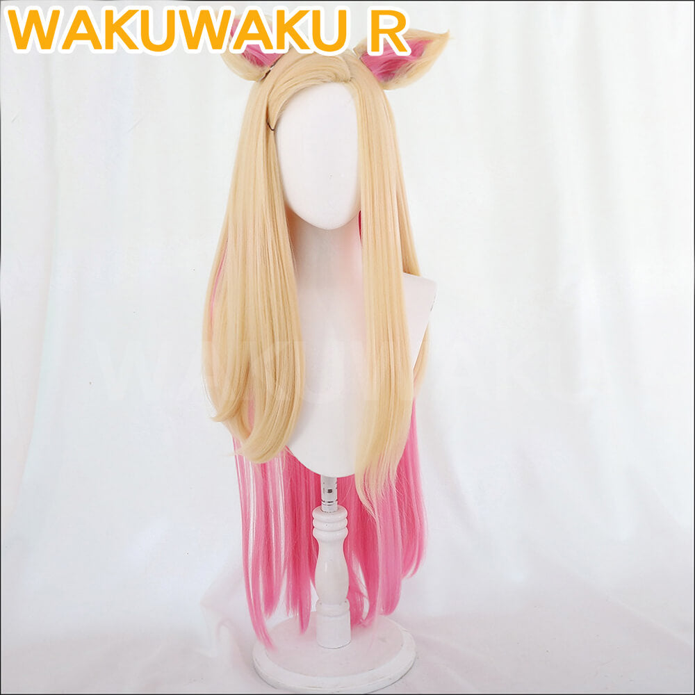 【In Stock】Game Pop Girl Cosplay Wig LOL WakuWaku Firestarter Hair