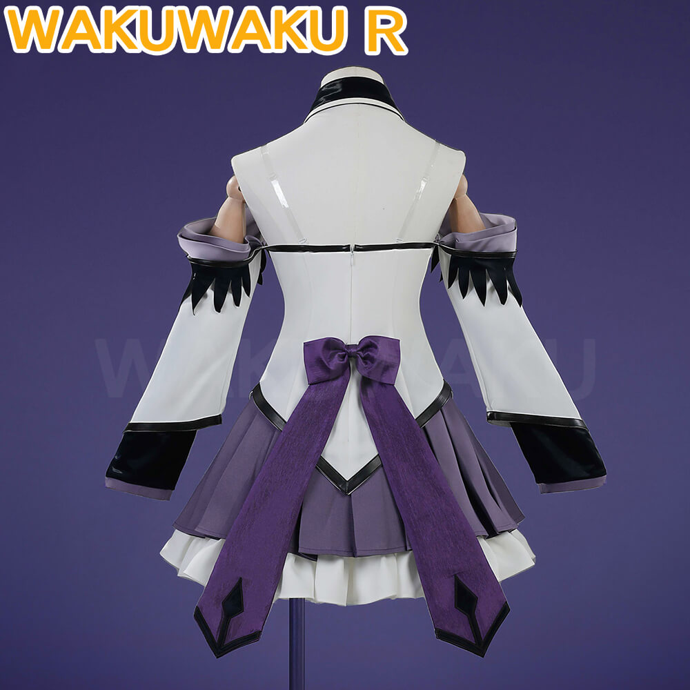 【XS-2XL】Akemi Homura Cosplay Costume Anime Puella Magi Madoka Magica WakuWaku Women Cute Dress