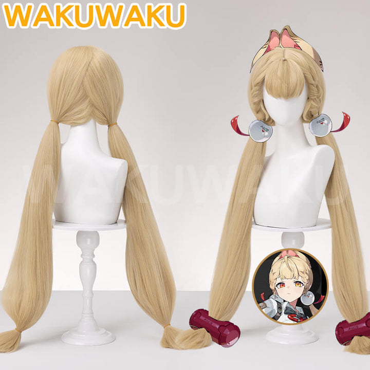 Alice Thymefield Cosplay Wig Game Zenless Zone Zero WakuWaku Cosplay 90cm Women Hair Long Braid Wig ZZZ Cosplay