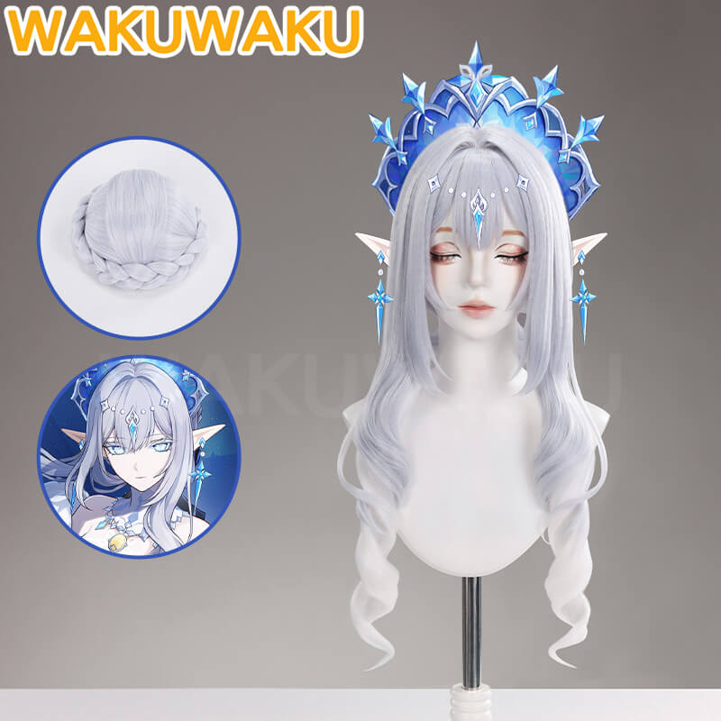 【In Stock】WakuWaku Game Genshin Impact Anastasya Feodorovna Snezhnaya Cosplay Wig
