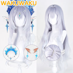 Game Genshin Impact Anastasya Feodorovna Snezhnaya Cosplay Wig