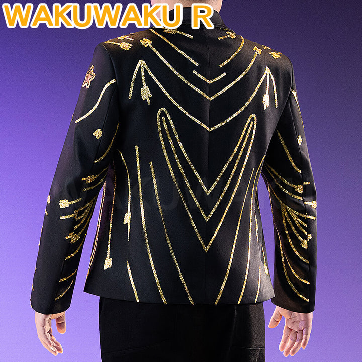 Bobby Cosplay Costume WakuWaku-R Halloween Men Agent Bobby Cosplay Black Jacket Plus Size