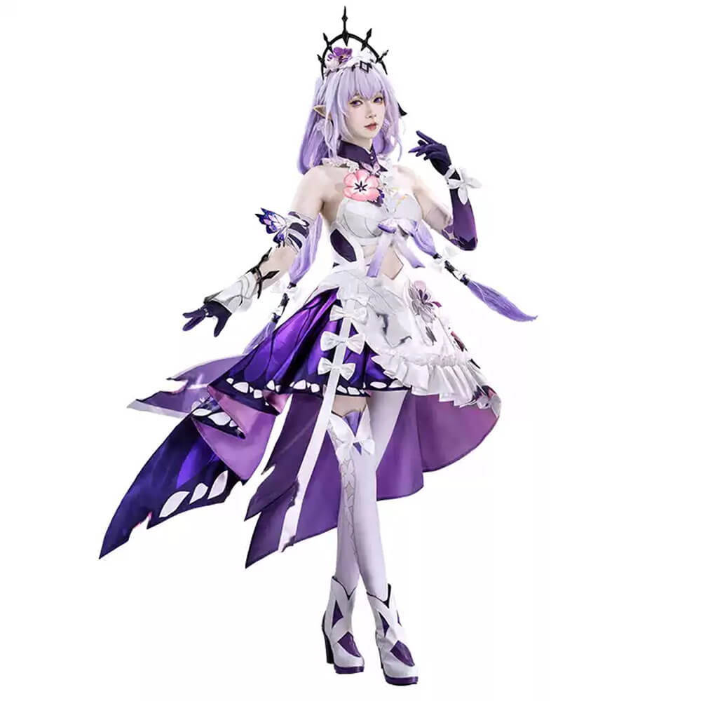 【In Stock】Wakuwaku-SR Game Honkai: Star Rail Castorice Cosplay HSR Purple Dress