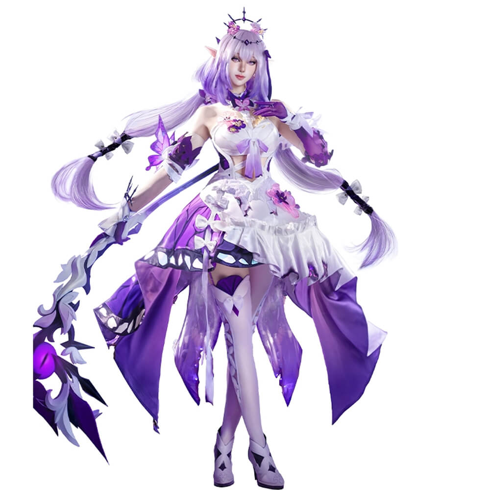【In Stock】WakuWaku-R Game Honkai: Star Rail Castorice Cosplay HSR Purple Dress