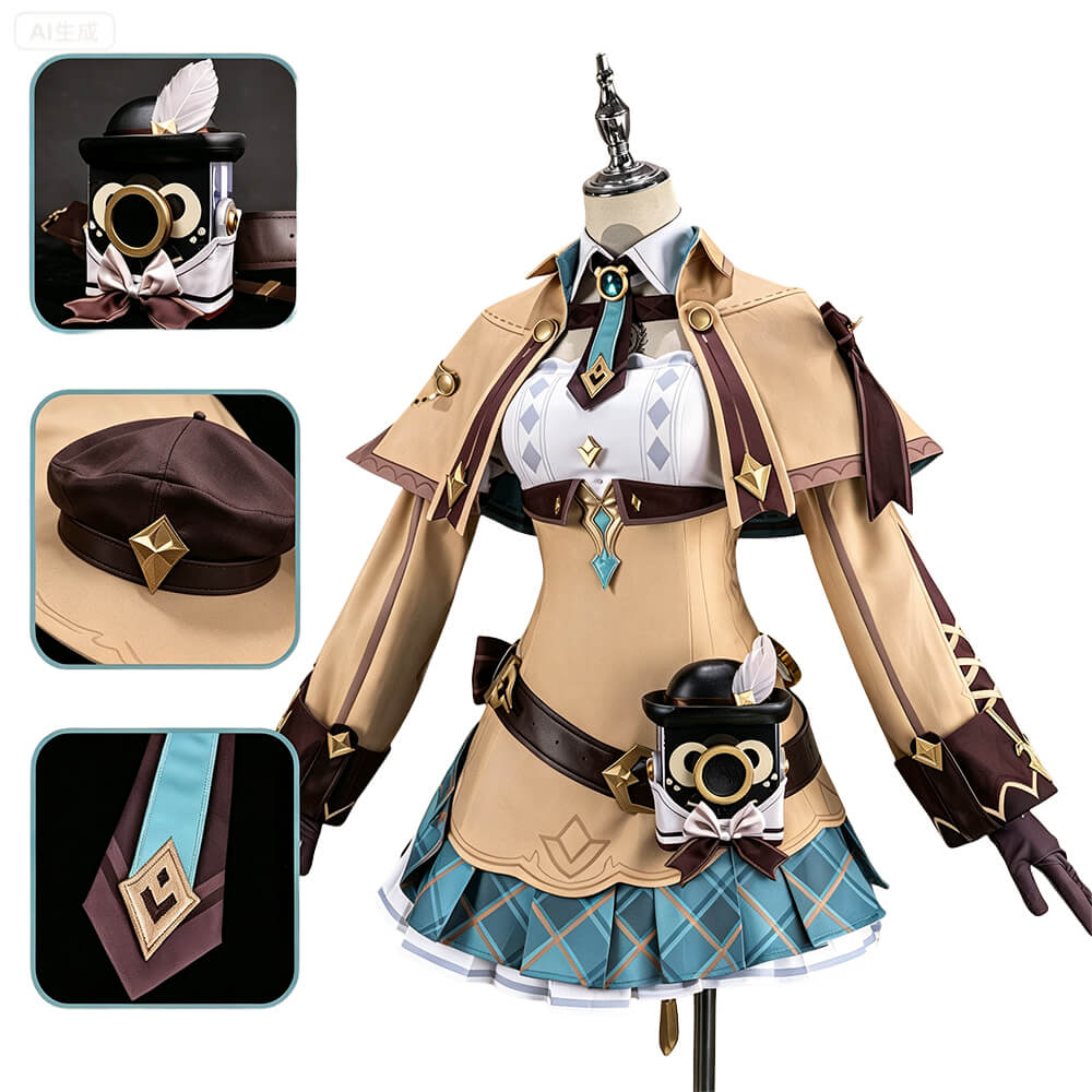 Game Genshin Impact Charlotte Cosplay Costume