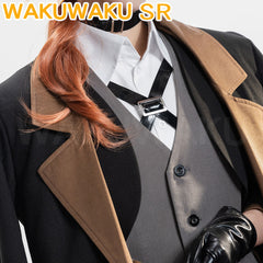 Nakahara Chuuya Cosplay Costume Anime Cosplay WakuWaku-SR Men Costume Chuuya Cosplay Coat Halloween Chuya Cosplay Hat Uniform