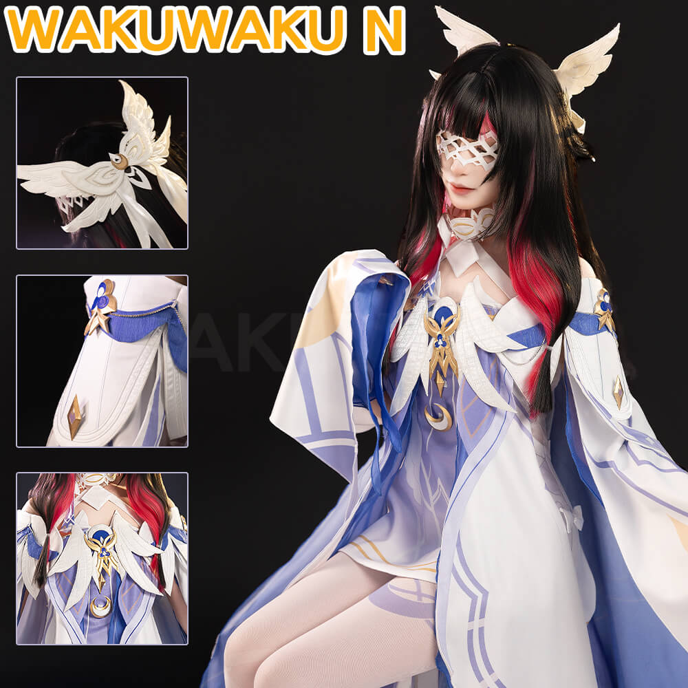 【In Stock】WakuWaku-N Game Genshin Impact Columbina Costume Moon Maiden Song of the Welkin Moon NodKrai