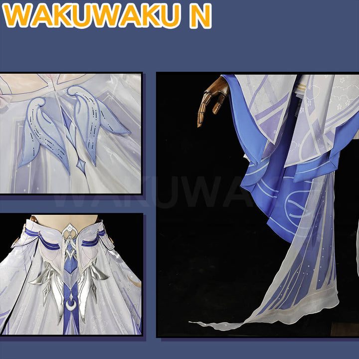 【In Stock】Columbina Cosplay Costume Game Genshin Impact WakuWaku-N Women Dress Moon Maiden Columbina Cosplay Nod Krai