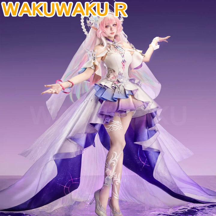 Cyrene SP Cosplay Costume Game Honkai: Star Rail WakuWaku-R HSR Women Cute Dress Cyrene Costume Halo Cosplay Mental Accessories
