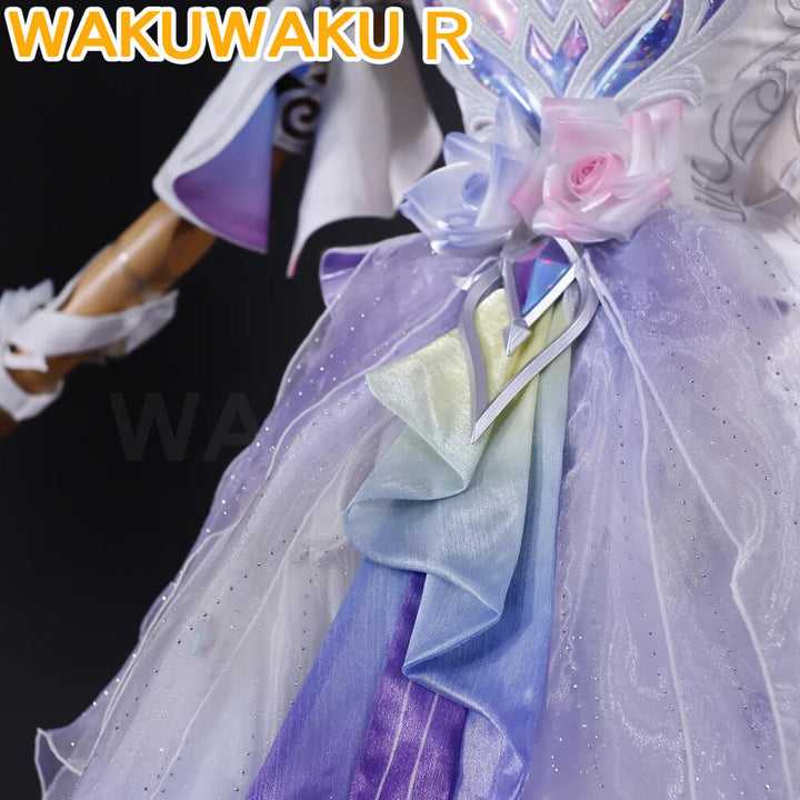 Cyrene SP Cosplay Costume Game Honkai: Star Rail WakuWaku-R HSR Women Cute Dress Cyrene Costume Halo Cosplay Mental Accessories