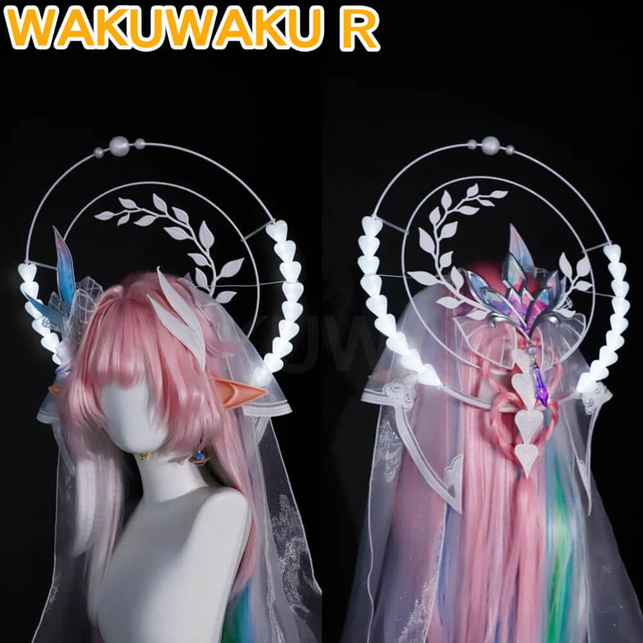 Cyrene SP Cosplay Costume Game Honkai: Star Rail WakuWaku-R HSR Women Cute Dress Cyrene Costume Halo Cosplay Mental Accessories