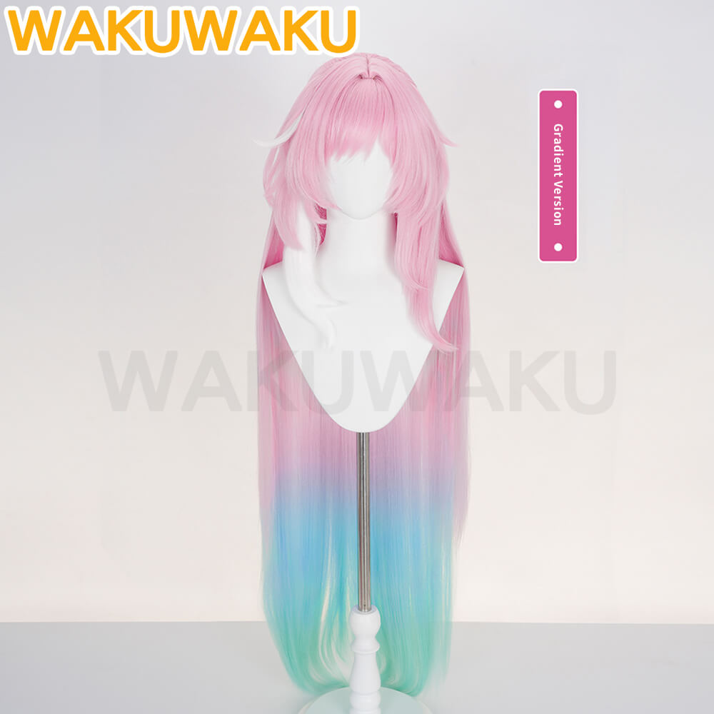 【In Stock】WakuWaku Game Honkai: Star Rail Cyrene Dying Wig HSR Pink Hair 120cm