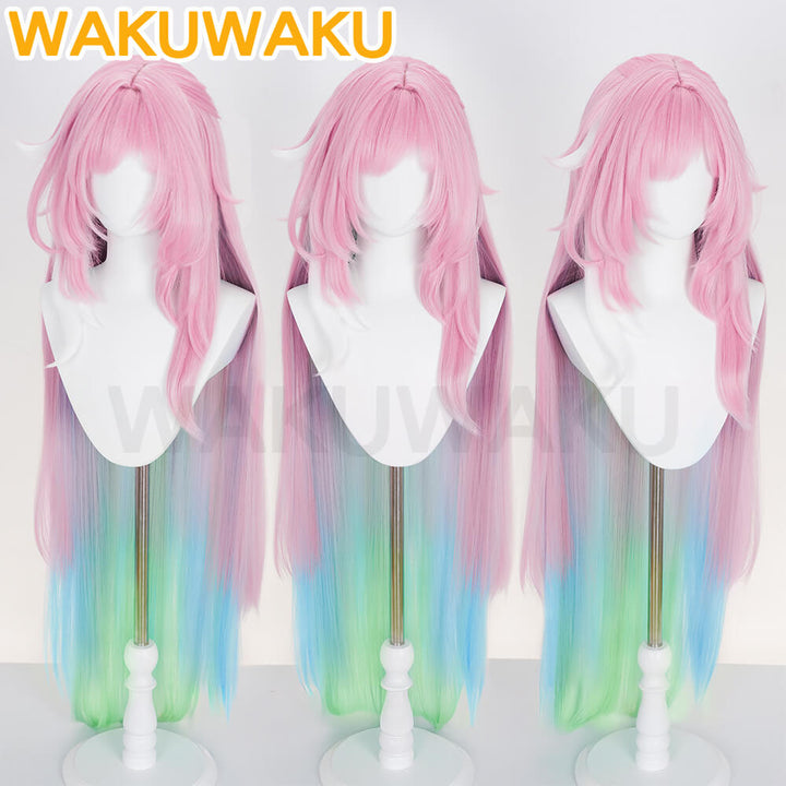 【In Stock】WakuWaku Game Honkai: Star Rail Cyrene Dying Wig HSR Pink Hair 120cm
