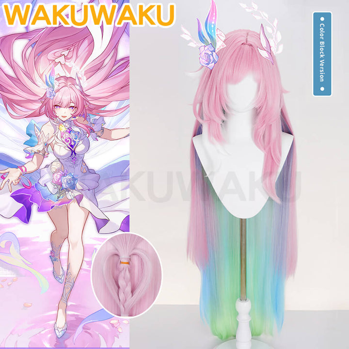 【In Stock】WakuWaku Game Honkai: Star Rail Cyrene Dying Wig HSR Pink Hair 120cm