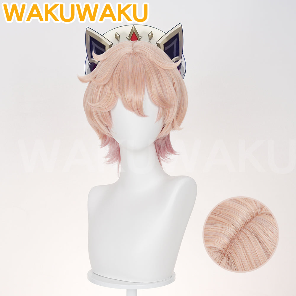 Dahlia Wig Game Genshin Impact WakuWaku Men Short Hair High Heat Resistant Wig Mondstadt Dahlia Cosplay