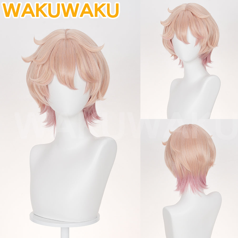 Dahlia Wig Game Genshin Impact WakuWaku Men Short Hair High Heat Resistant Wig Mondstadt Dahlia Cosplay