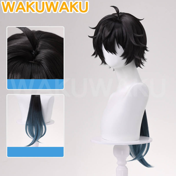 【In Stock】Dan Heng Wig Game Honkai: Star Rail Cosplay WakuWaku Long Hair Halloween Cosplay