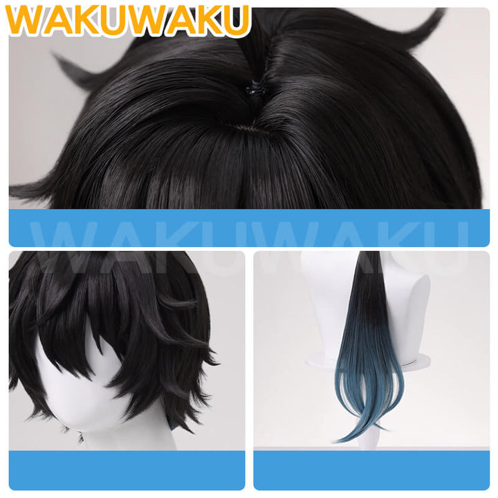 【In Stock】Dan Heng Wig Game Honkai: Star Rail Cosplay WakuWaku Long Hair Halloween Cosplay