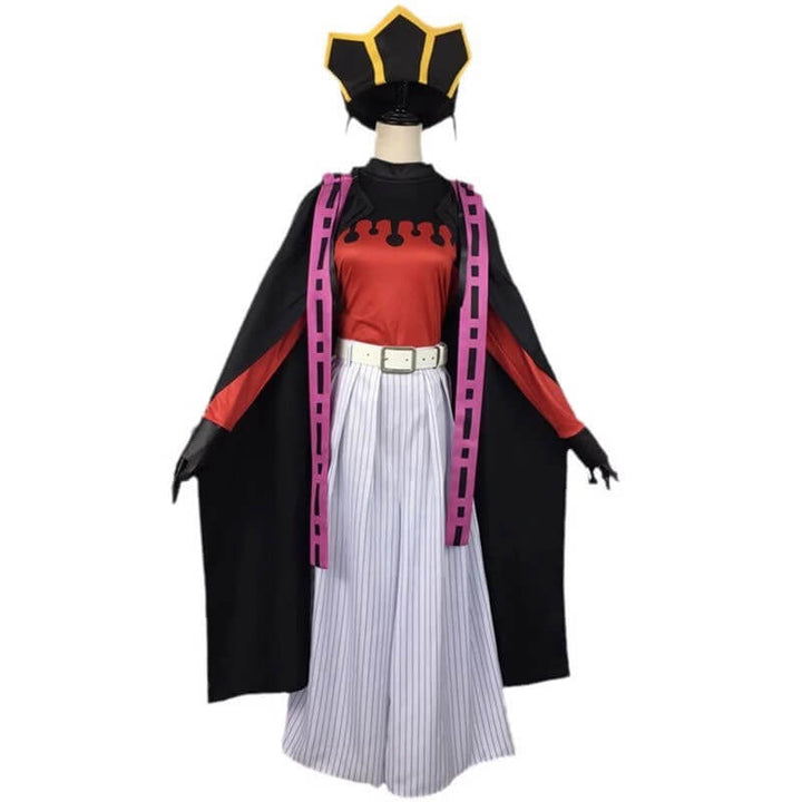 【In Stock】Douma Cosplay Costume Anime WakuWaku-N Men Black Red Kimono Uniform Demon Douma Halloween
