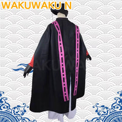 【In Stock】Douma Cosplay Costume Anime WakuWaku-N Men Black Red Kimono Uniform Demon Douma Halloween