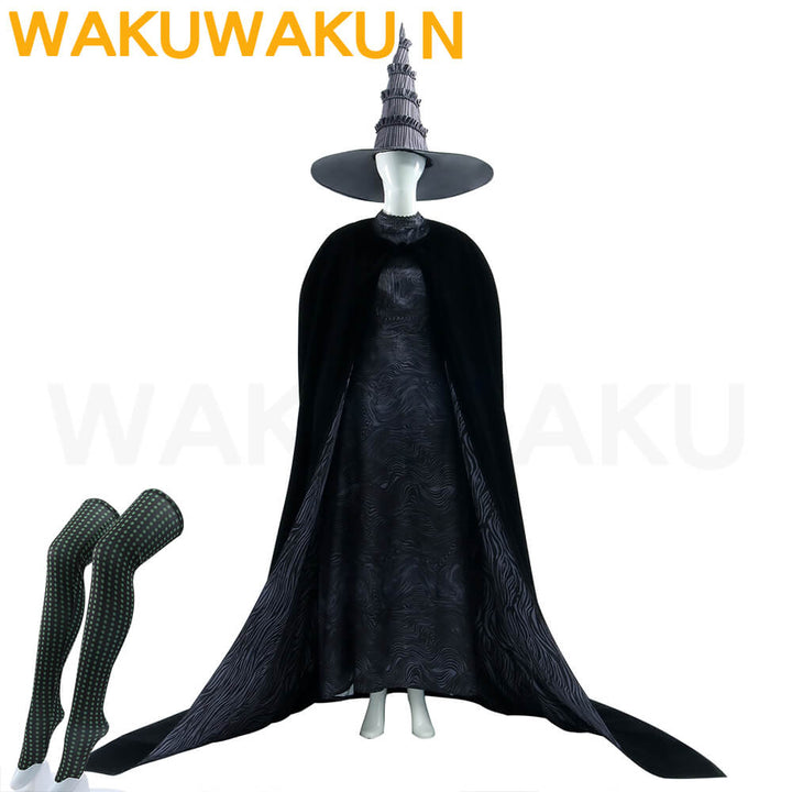 【In Stock】Elphaba‌ Cosplay Costume WakuWaku-N Wicked Black Dress Cloak Women