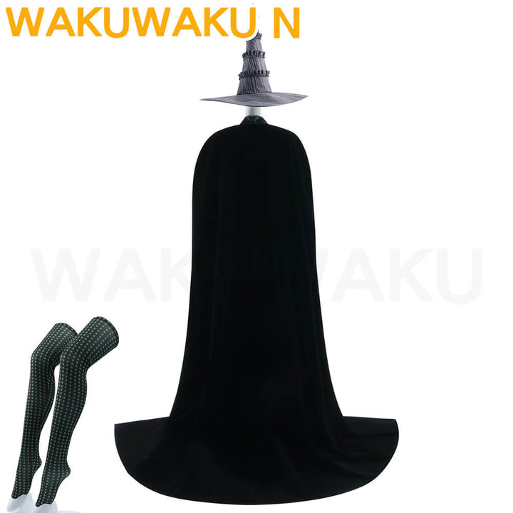 【In Stock】Elphaba‌ Cosplay Costume WakuWaku-N Wicked Black Dress Cloak Women