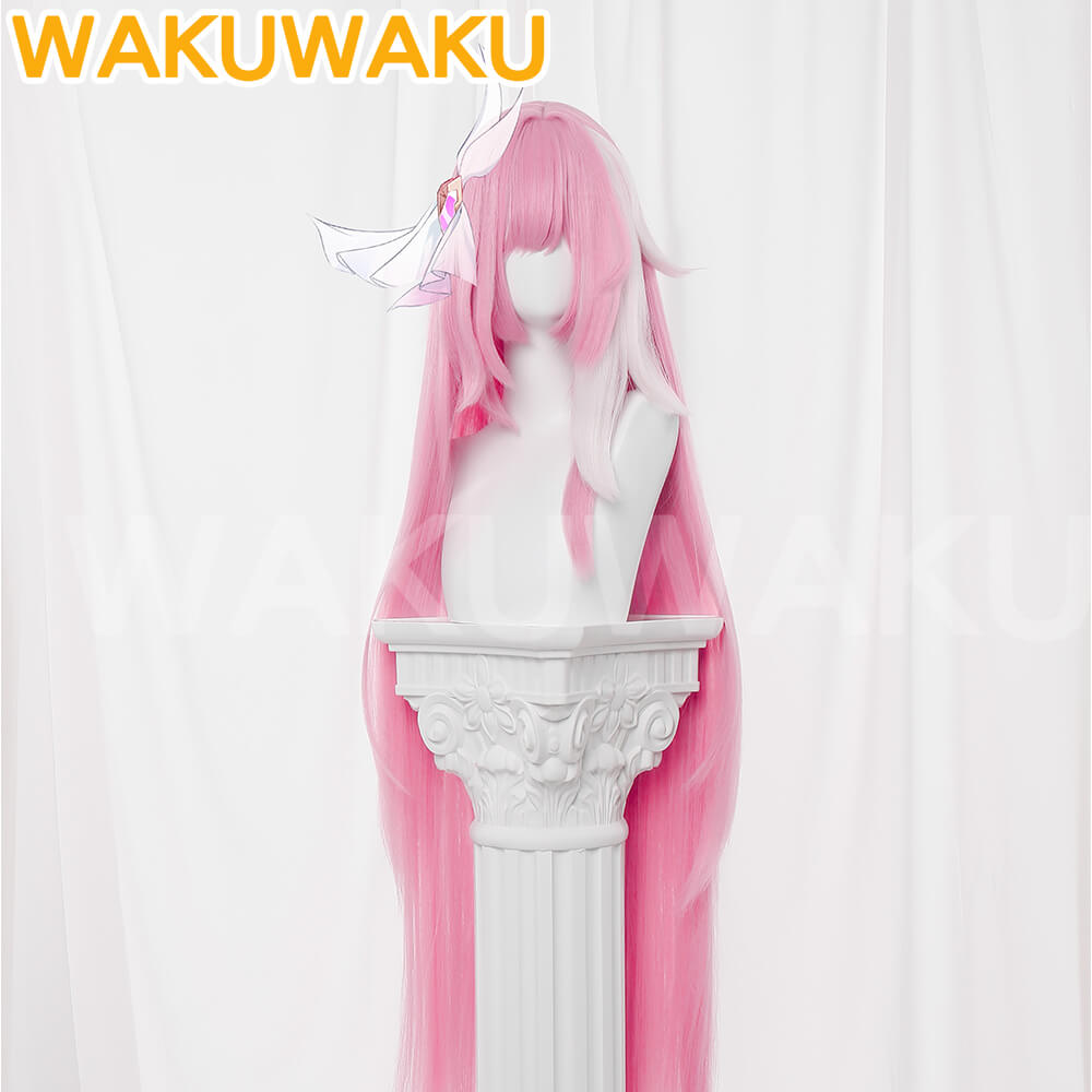 【In Stock】WakuWaku Game Honkai Impact 3rd Elysia Cosplay Wig Long 112CM Pink Hair