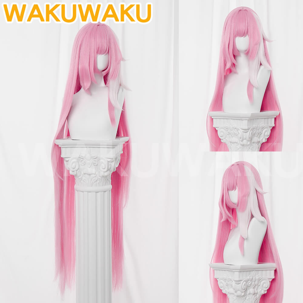 【In Stock】WakuWaku Game Honkai Impact 3rd Elysia Cosplay Wig Long 112CM Pink Hair