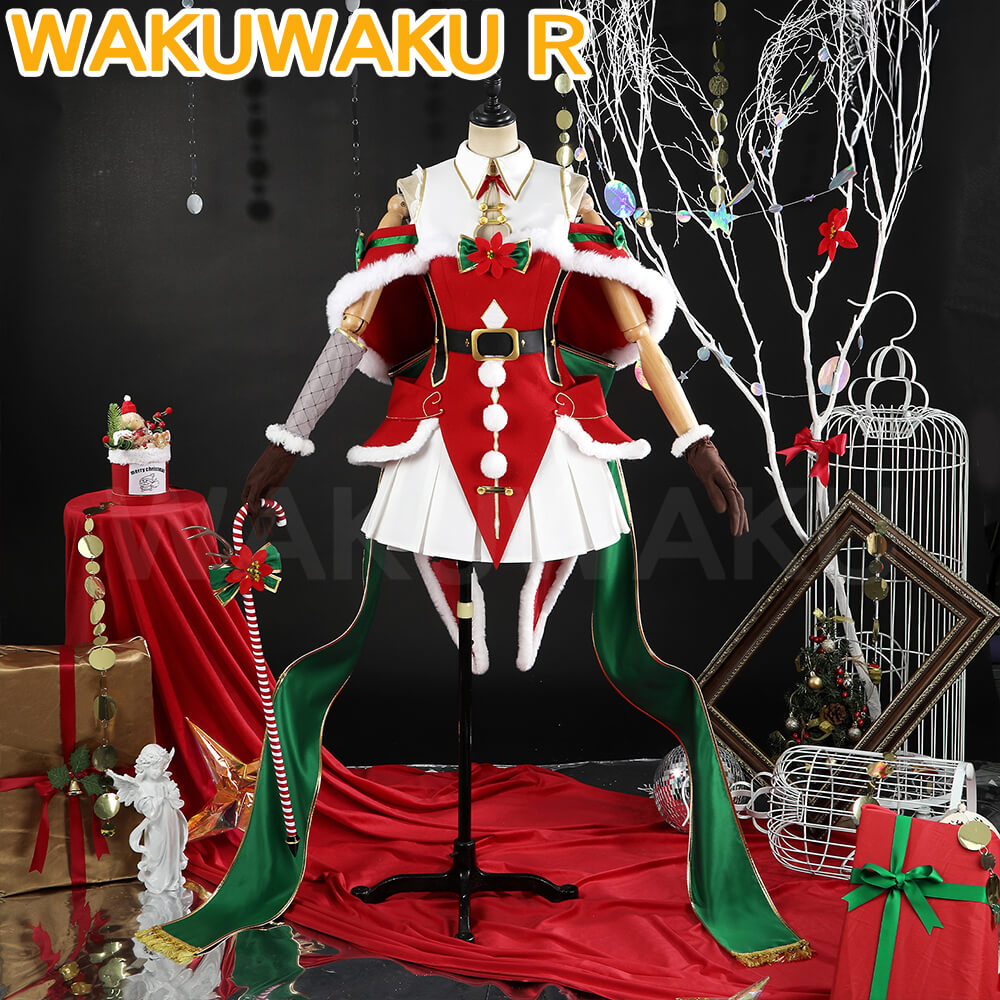 Emilia Cosplay Costume Anime RE: ZERO WakuWaku-R Women Christmas Sexy Red Dress