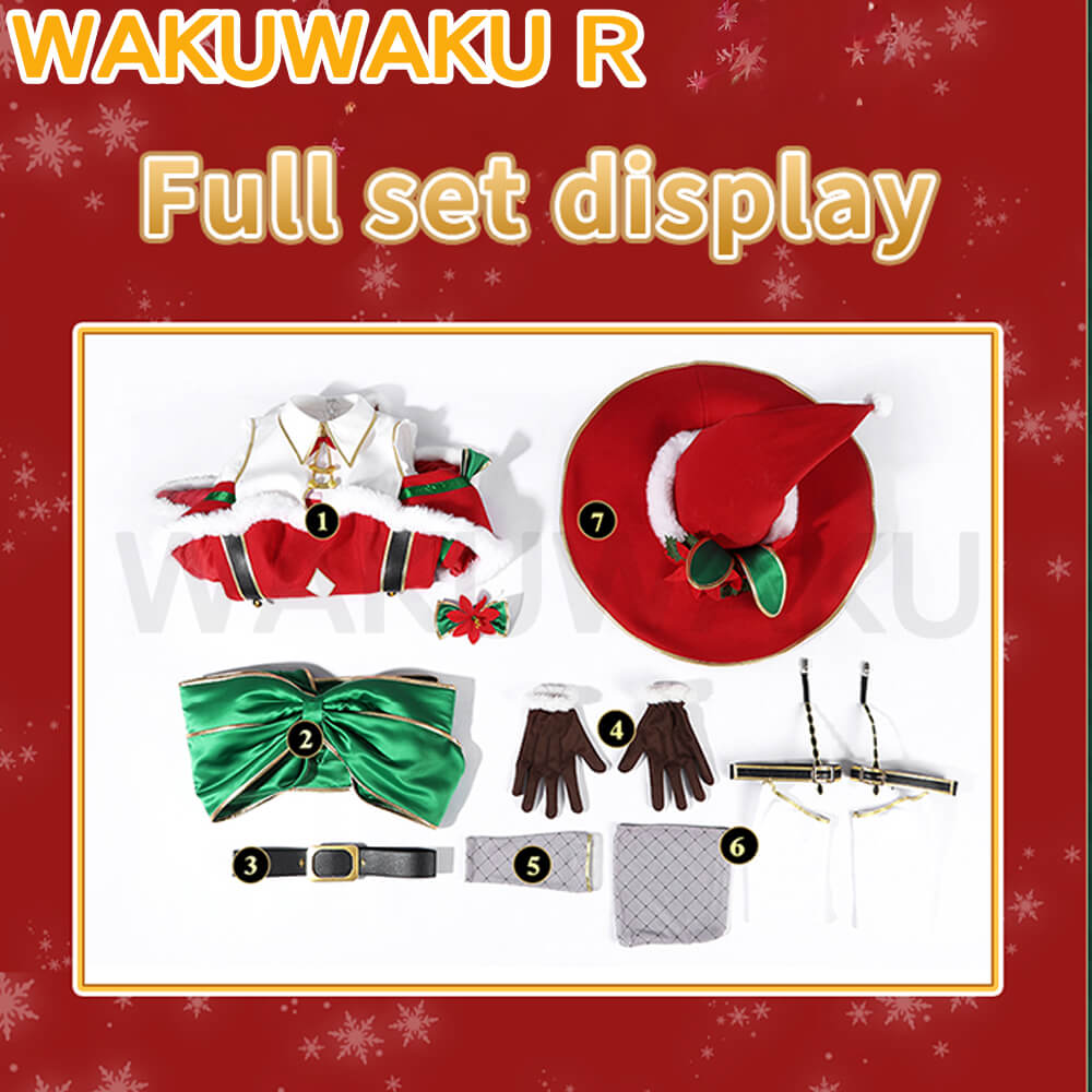 Emilia Cosplay Costume Anime RE: ZERO WakuWaku-R Women Christmas Sexy Red Dress