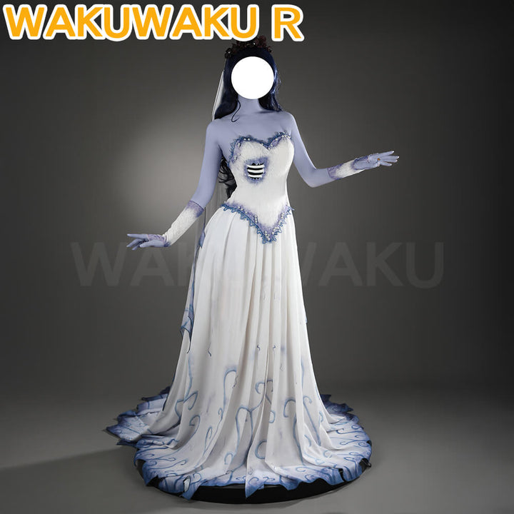 【XS-3XL】Emily Bride Cosplay Costume Anime Cosplay WakuWaku-R Wedding Zombie Cosplay