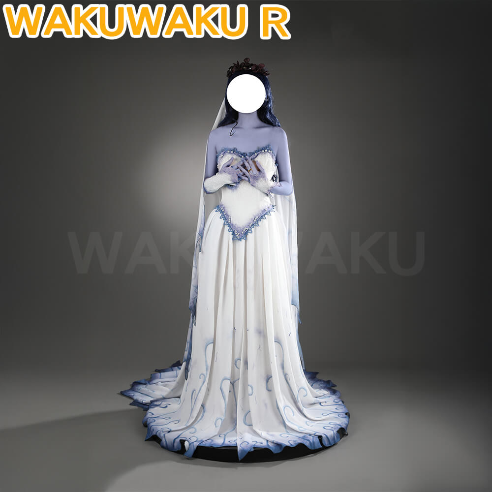【XS-3XL】Emily Bride Cosplay Costume Anime Cosplay WakuWaku-R Wedding Zombie Cosplay
