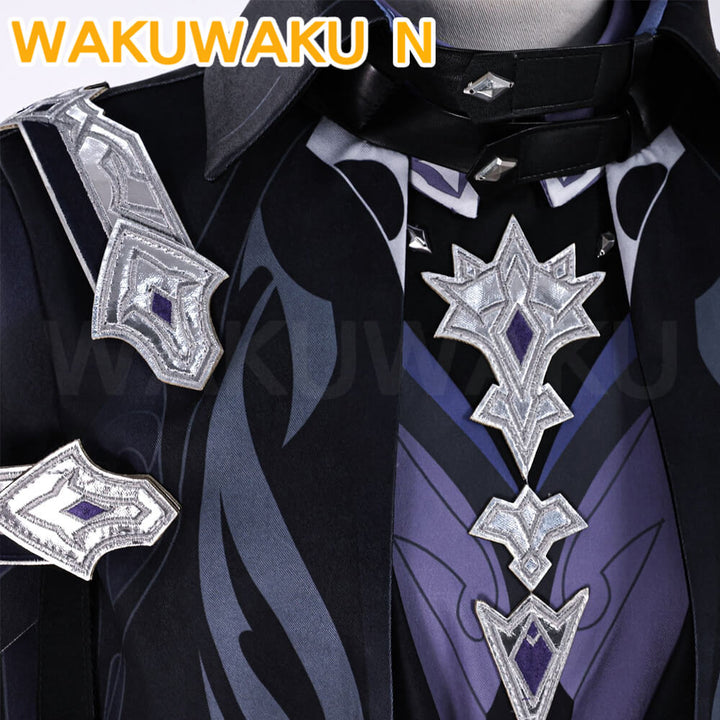 Flins Cosplay Costume Game Genshin Impact WakuWaku-N Men Costume Flins Cosplay Halloween Cosplay Plus Size Wig