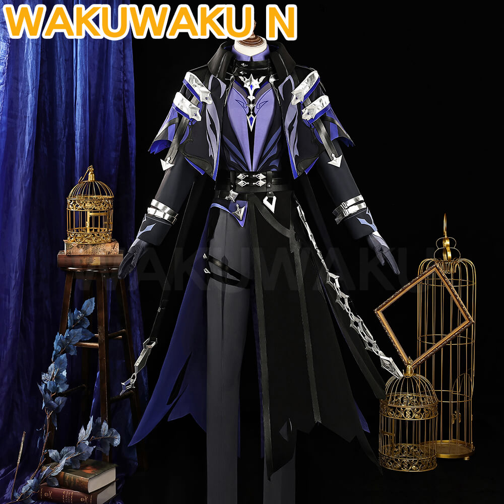 【In Stock】Flins Cosplay Game Genshin Impact WakuWaku-N Men Costume Kyryll Chudomirovich Flins Halloween