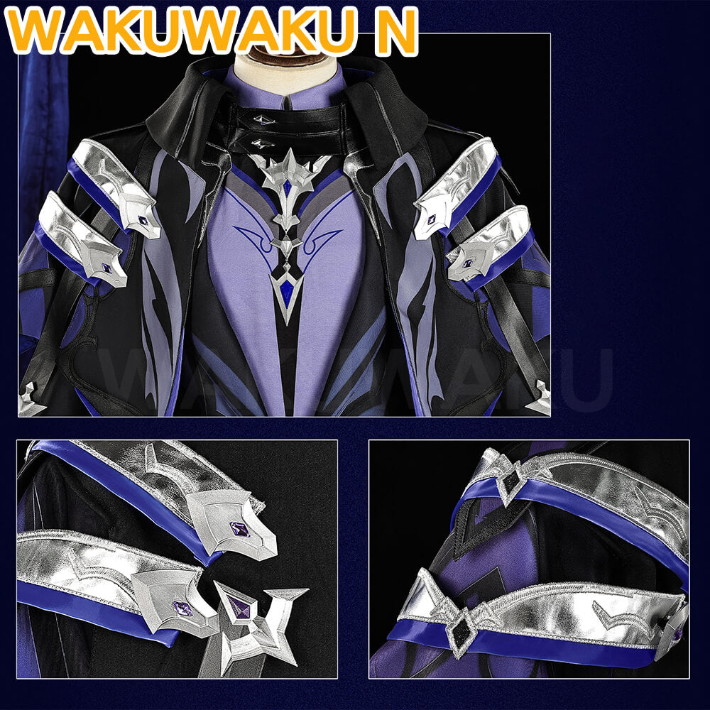 【In Stock】Flins Cosplay Game Genshin Impact WakuWaku-N Men Costume Kyryll Chudomirovich Flins Halloween