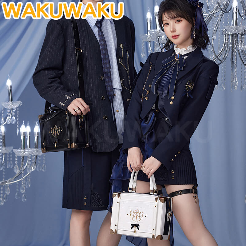 【Official】Furina Itabag Game Genshin Impact WakuWaku Women Daily White Black Itabag Furina Doujin Fontaine Cosplay Christmas