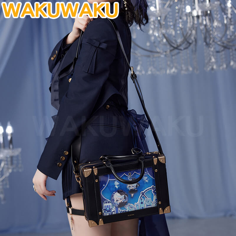 【Official】Furina Itabag Game Genshin Impact WakuWaku Women Daily White Black Itabag Furina Doujin Fontaine Cosplay Christmas