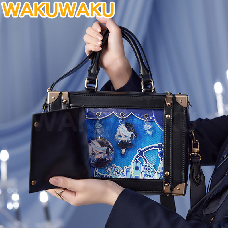 【Official】Furina Itabag Game Genshin Impact WakuWaku Women Daily White Black Itabag Furina Doujin Fontaine Cosplay Christmas